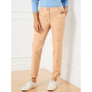 Talbots Women’s Relaxed Chino Khaki Pants Vespa Ride Size 12